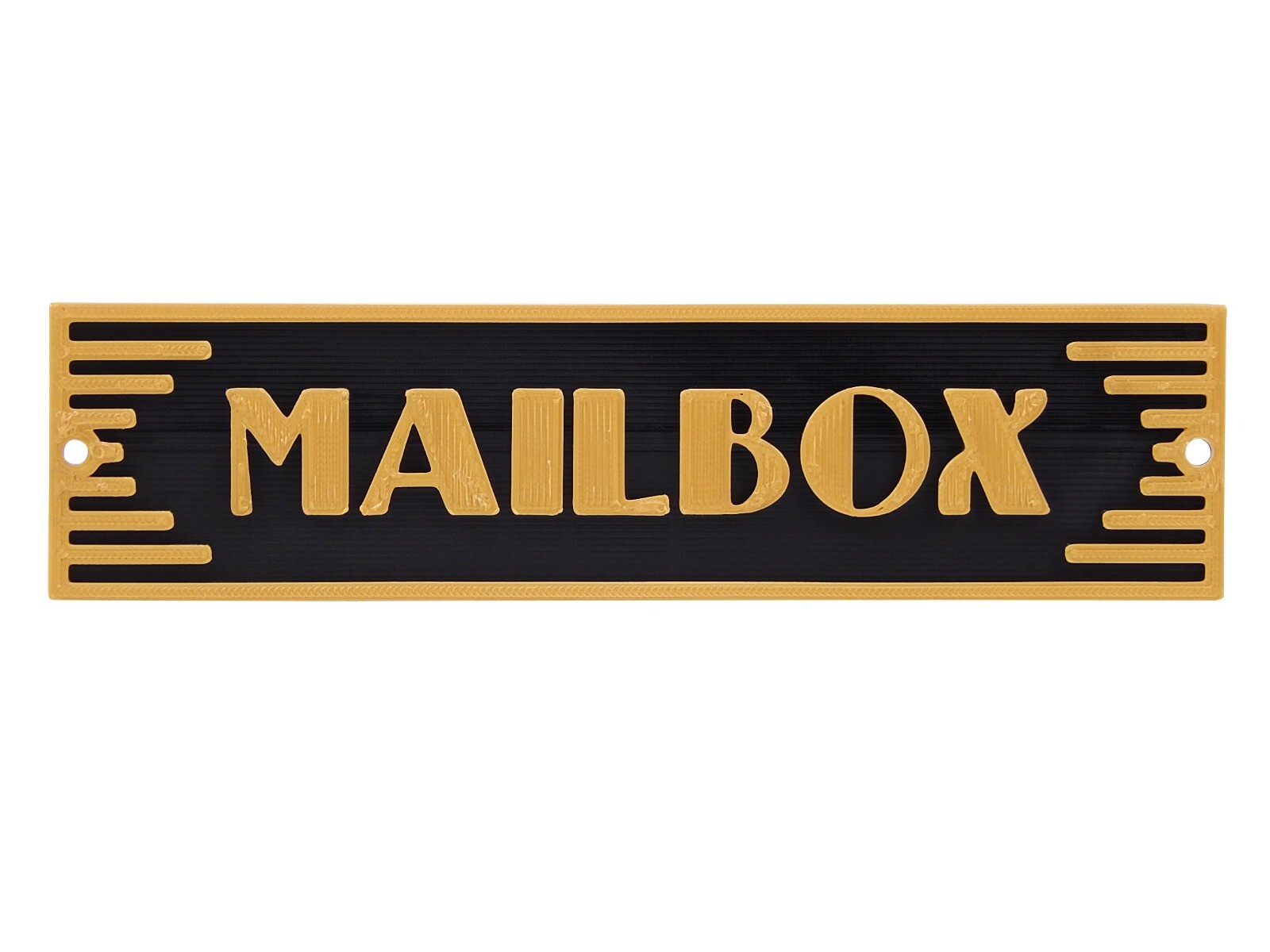 Plastic Mailbox Mail Box Art Deco Style Sign Office or Home Décor Wall Plaque