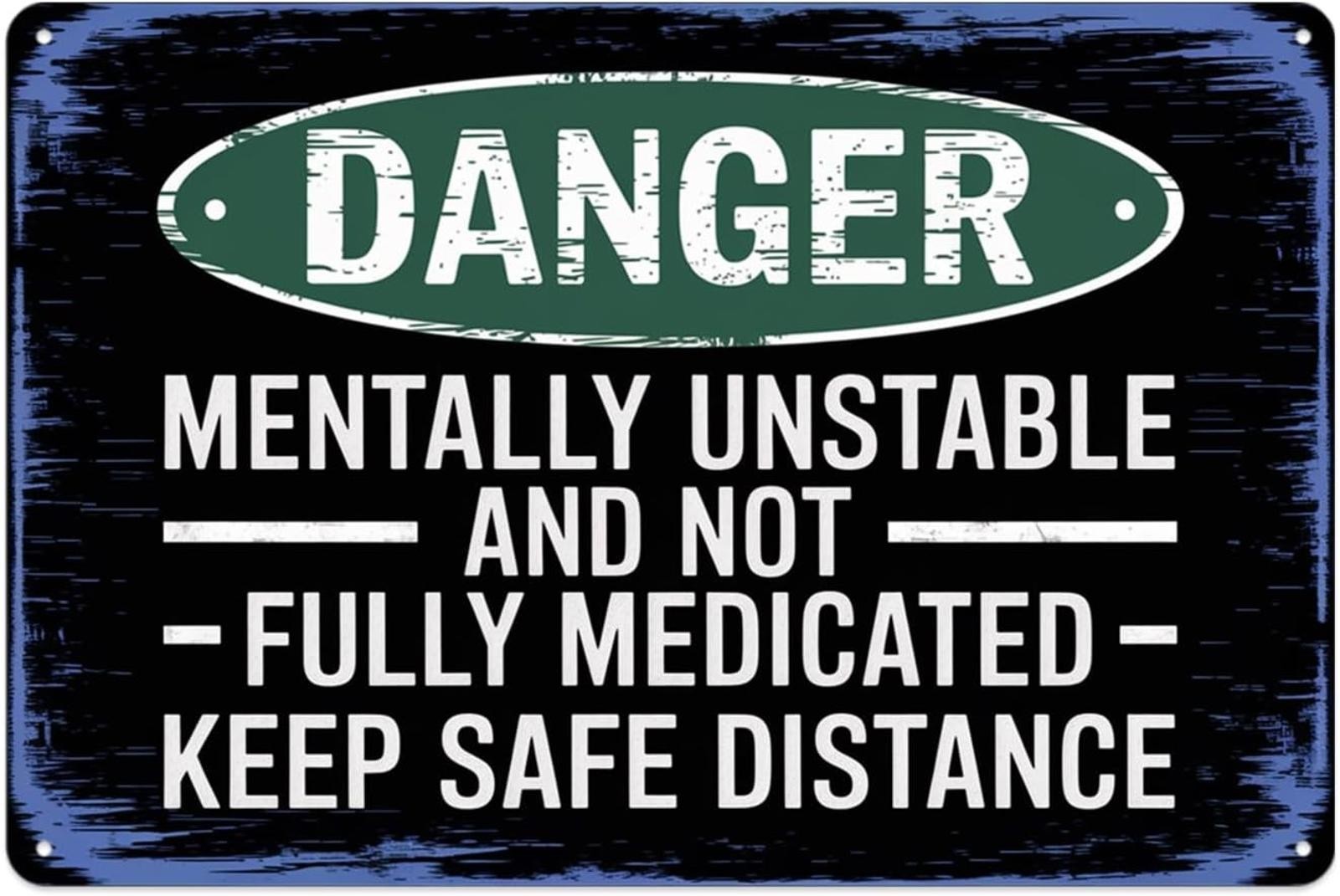 Funny Metal Sign Aluminum 8×12 Inch Sarcastic Wall Decor Humor Plaque
