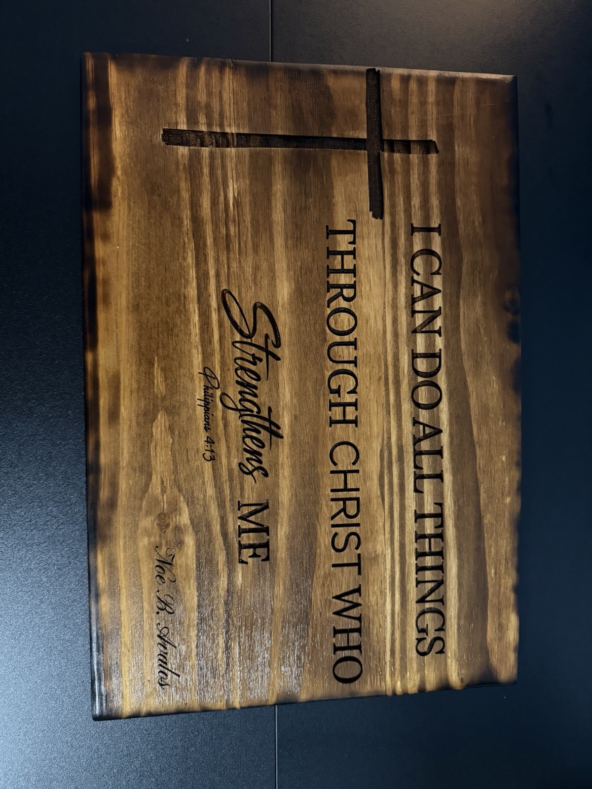 Handcrafted Wood Sign, 3/4 Inch Pine, Christian Scripture, Custom Engraved ￼