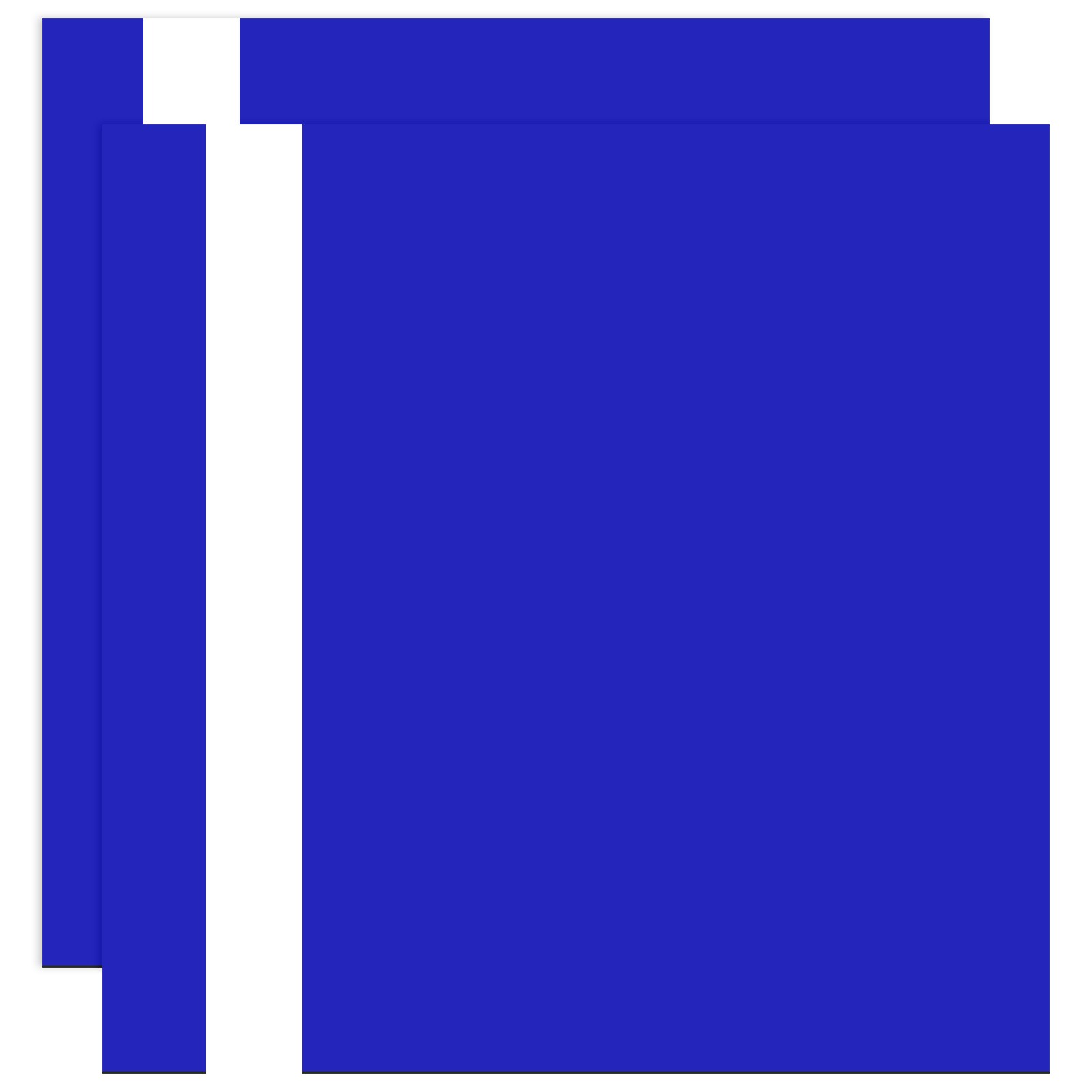 2Pcs 11.8×11.8″ Double Color ABS Laser Engraving Sheet, Blue/White