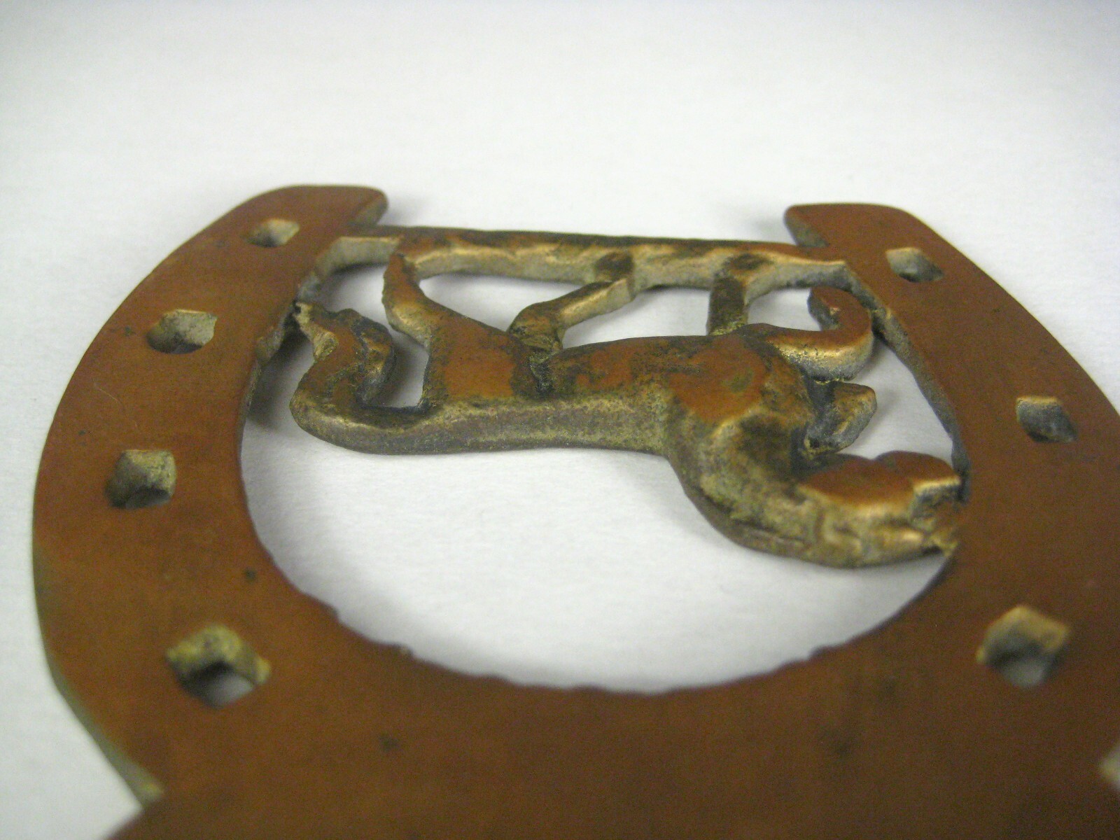 Horseshoe Wall Plaque Western Decor Horse Size 3.75 inch Metal Vintage