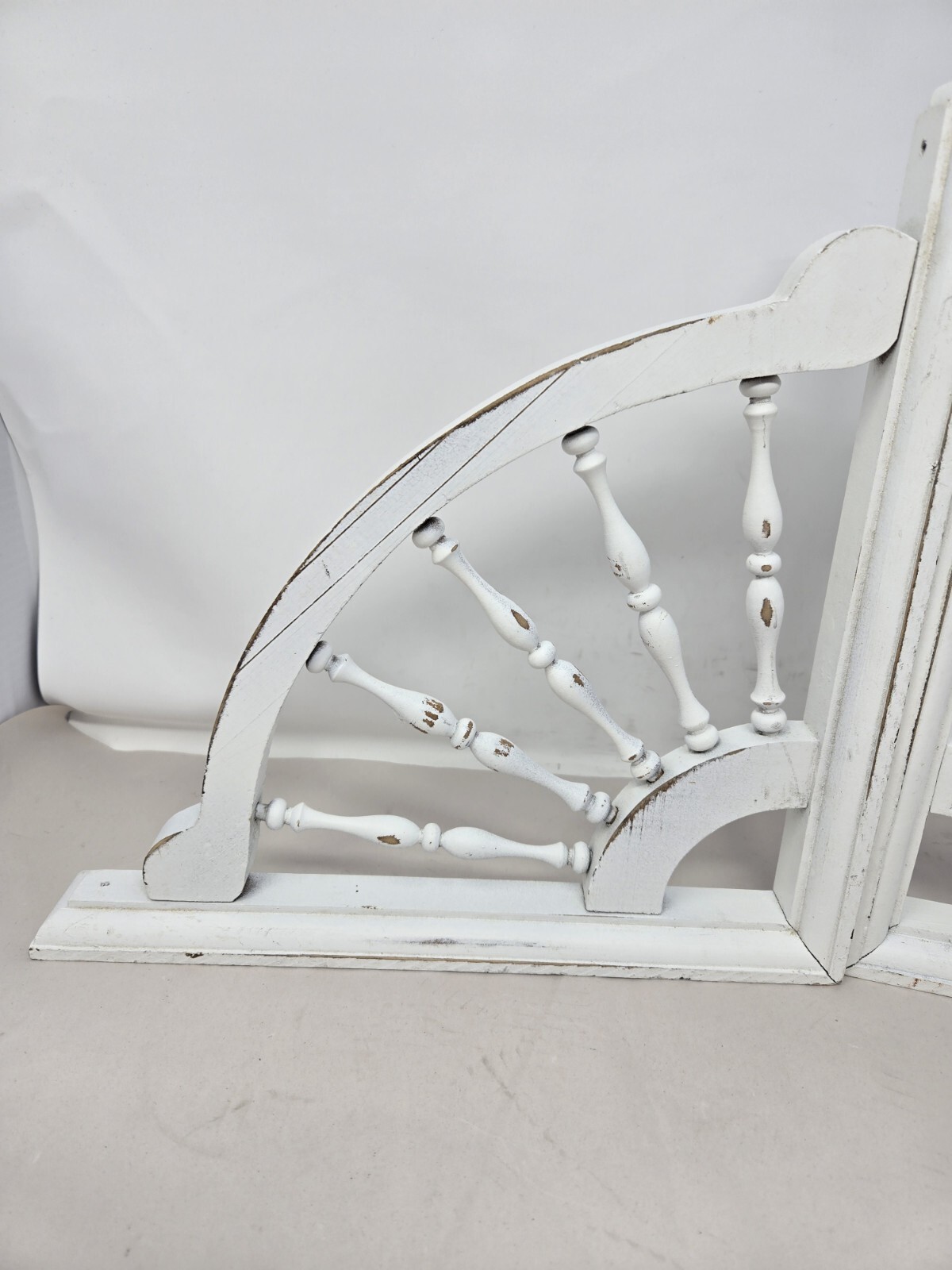 Farmhouse White-Distressed Corbels Shelf Or Corner Decor 11.5 x 11.5 x 1.75