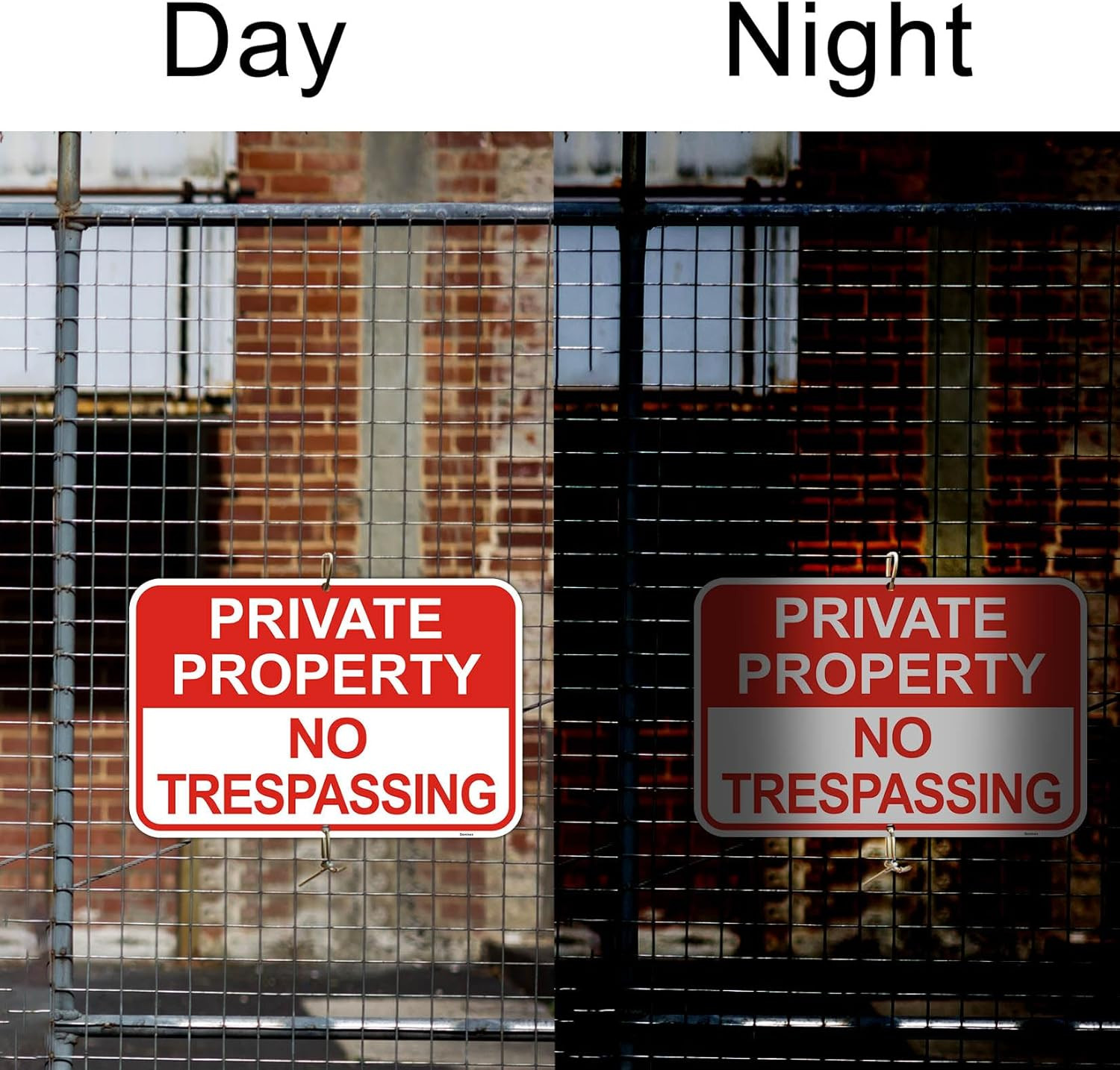 4 Pack 18×12″ Reflective No Trespassing Signs – Durable Metal, Weatherproof