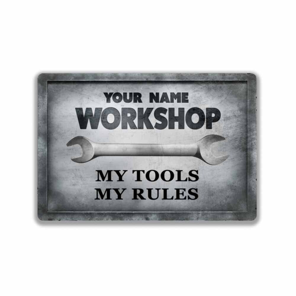 Personalized WORKSHOP Metal Sign Man Cave Custom Decor Gift CUSTOM SIGN or DECAL