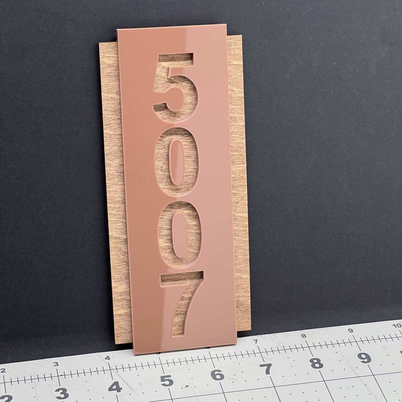 Hotel Room Number Sign – Wood & Acrylic Apartment Door Signage Custom