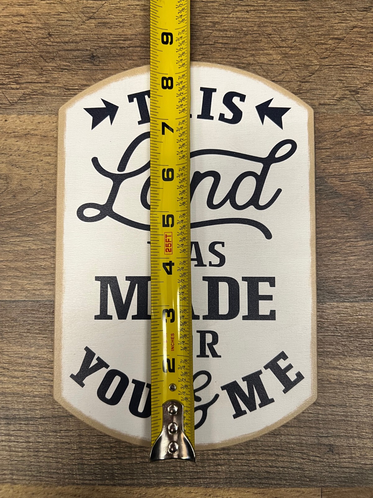 “This Land Was Made For You & Me” Wooden Sign 8.5″ x 5.5″