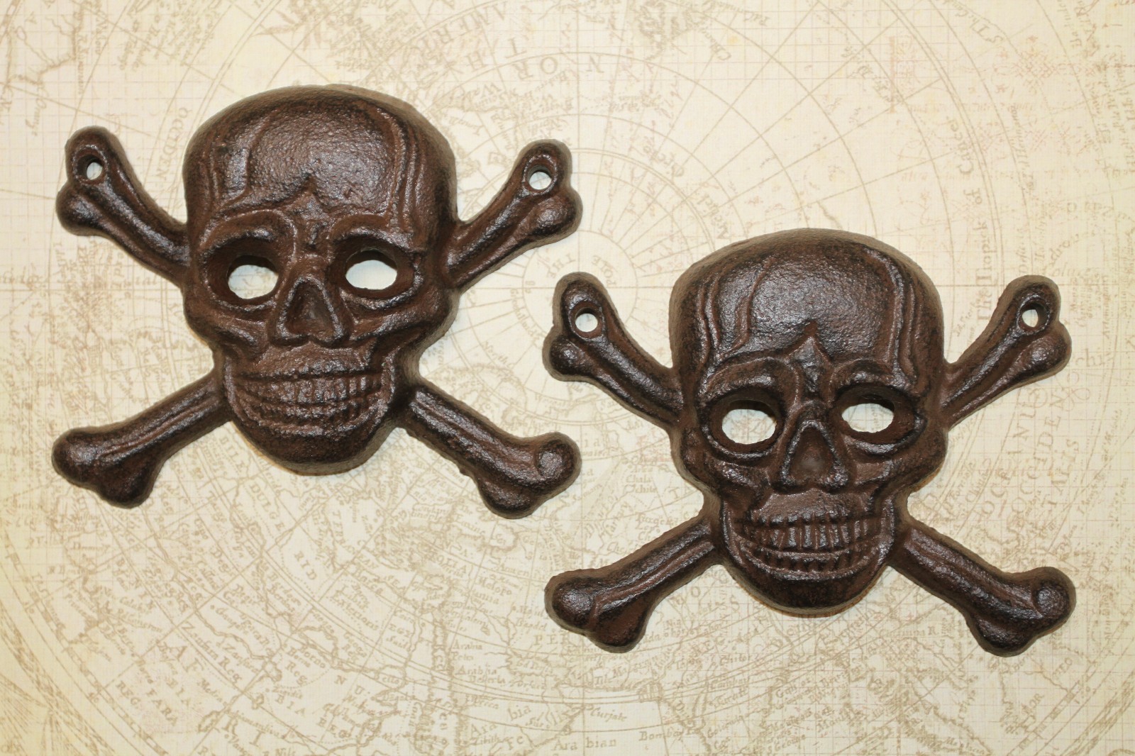 1-SKULL-CROSSBONES,Metal Wall Plaques,Country Decor,Bikers Accent,Gifts,H-132