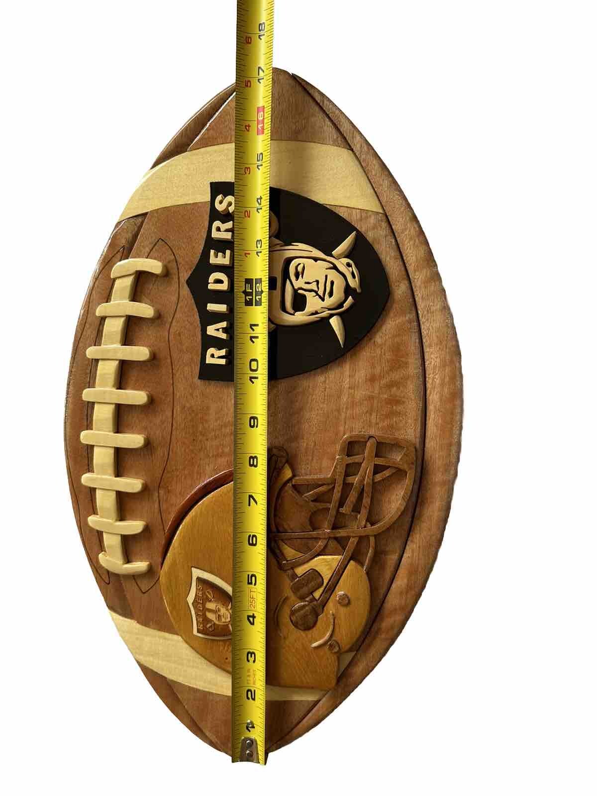 FOOTBALL RAIDERS HOME DECOR WOODEN WALL ART, 100% NATURAL WOOD UNIQUE WALL ART