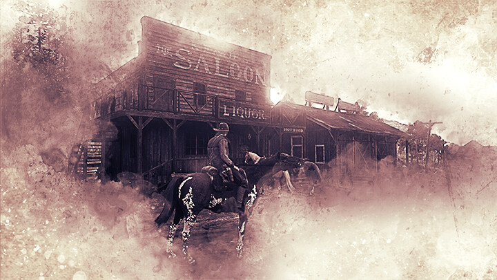 Unframed Old West Prints Set of 4 -10×6″ Home Wall Decor Cowboy Rustic Art