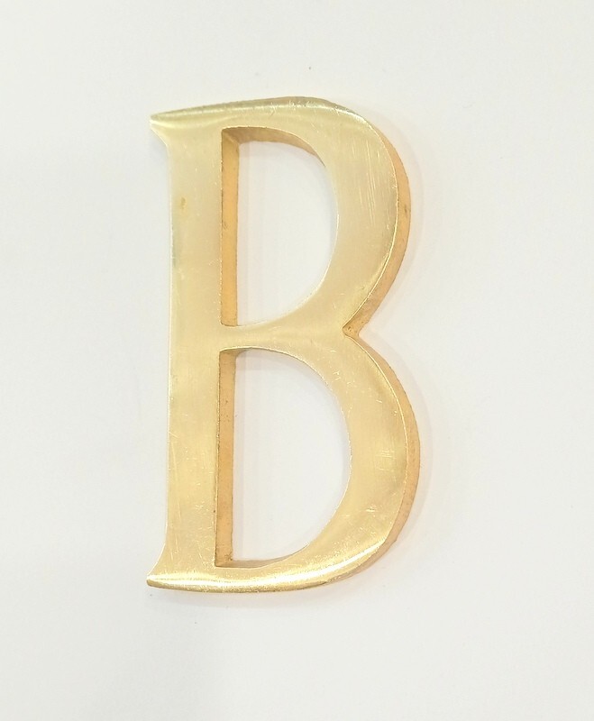 100MM (4Inch) Brass Home 26 Polish Gold Wall Mounted Door Mounted Letters B
