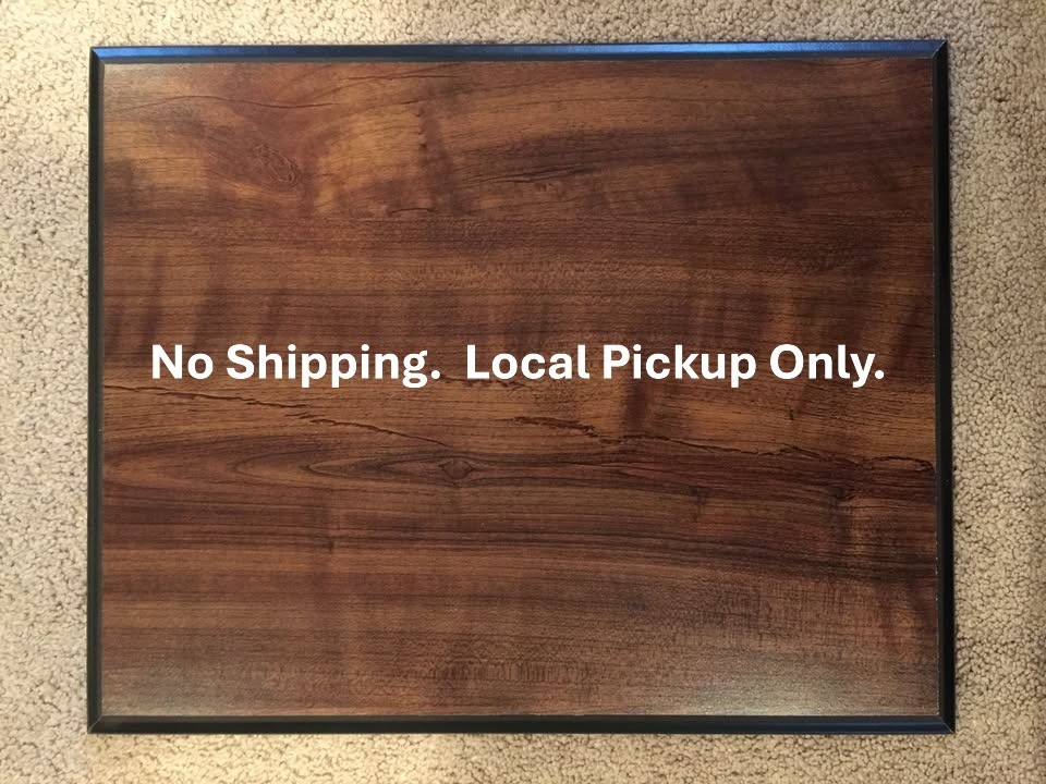 12″ X 15″ Walnut Finish Plaques with Black Cove Edge (Case of 12).