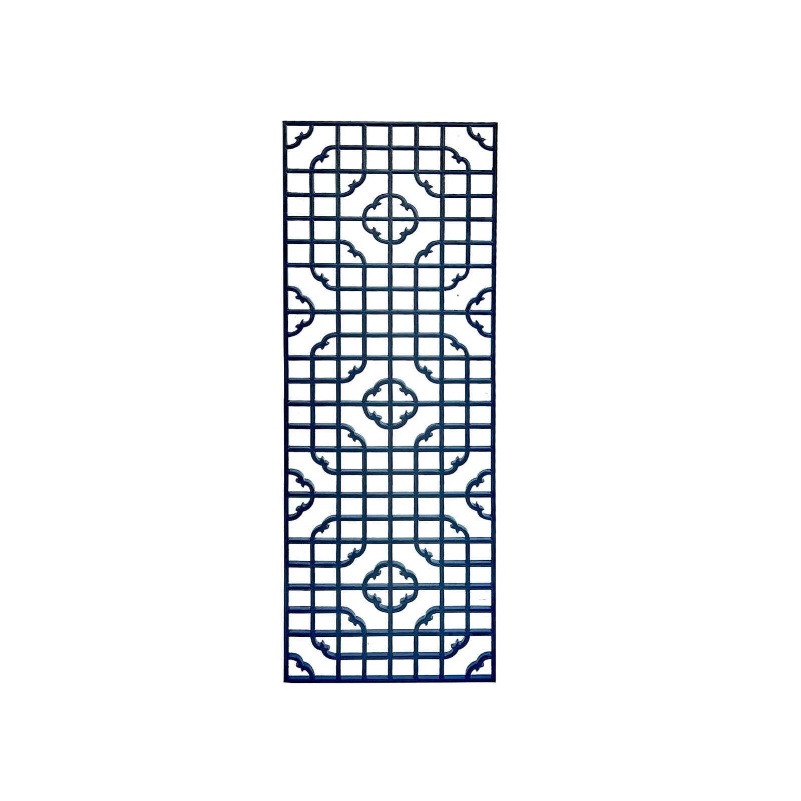 49.25″ Black Lacquer Rectangular Wood Geometric Pattern Wall Panel ws4238