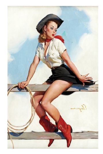 Set of 8 Vintage Metal Pin Up Girls Collector Cards Western Cowgirls MPIN01