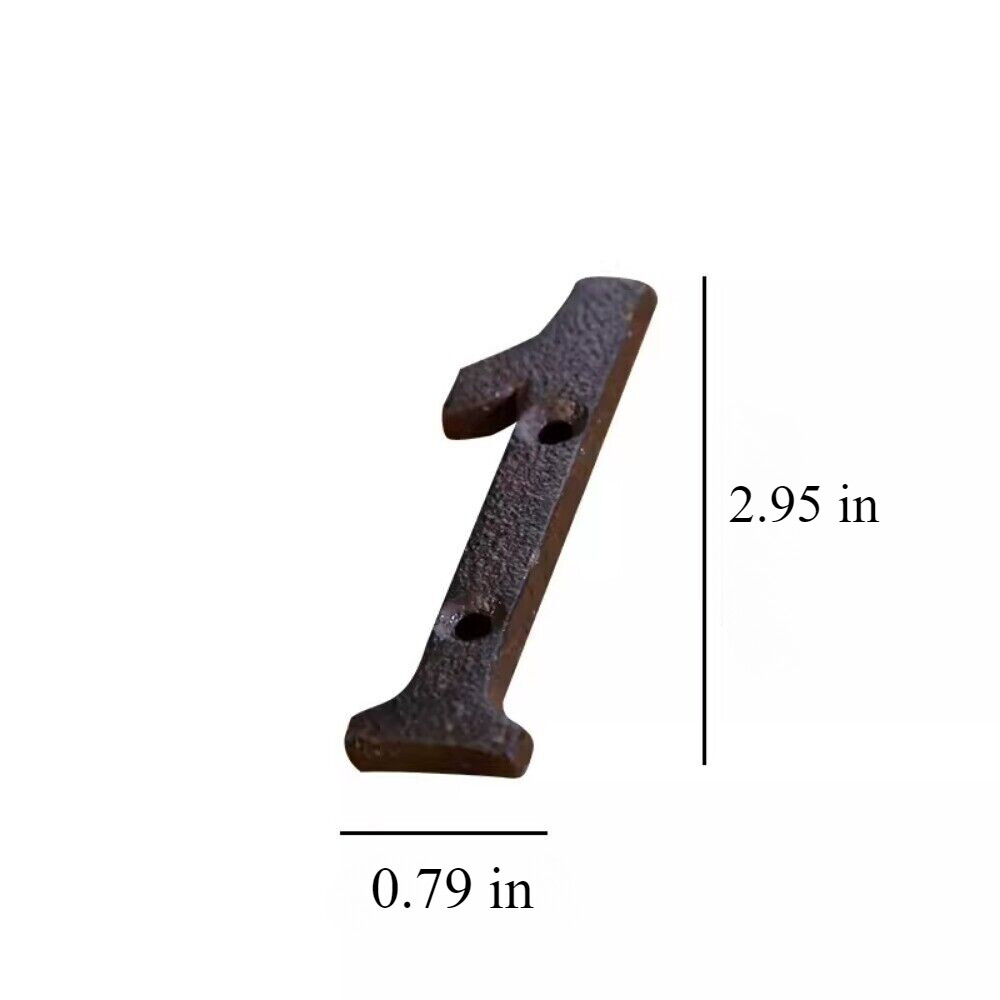 Cast Wrought Iron Black Antique Xmas House Door Alphabet Letters and Numbers US
