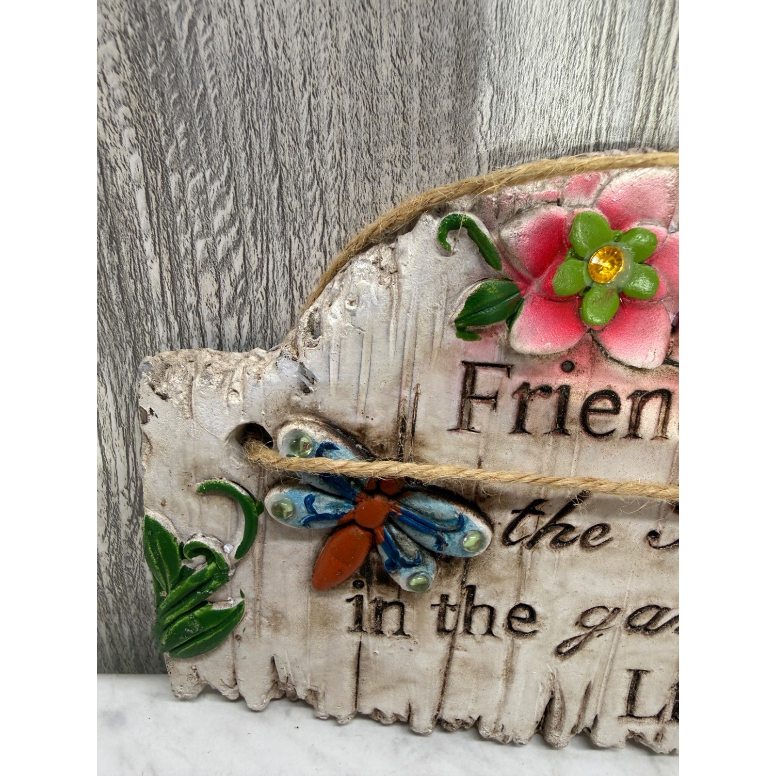 Greenbrier International Friends Flowers Garden of Life Wall Plaque Sign 7.5in