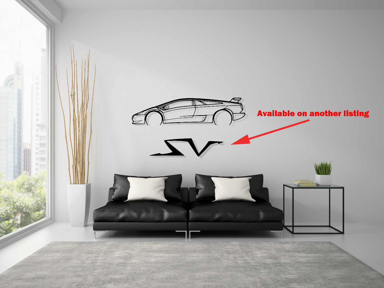 Silhouette For Lamborghini Diablo Steel Wall Decor Decoration Art Sv Gt 6.0 Vt