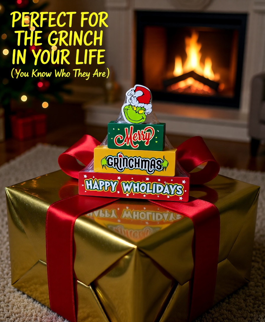 🎄 Deck the Halls with a Dash of Sass! Official Grinchmas Wood Decor 🎄