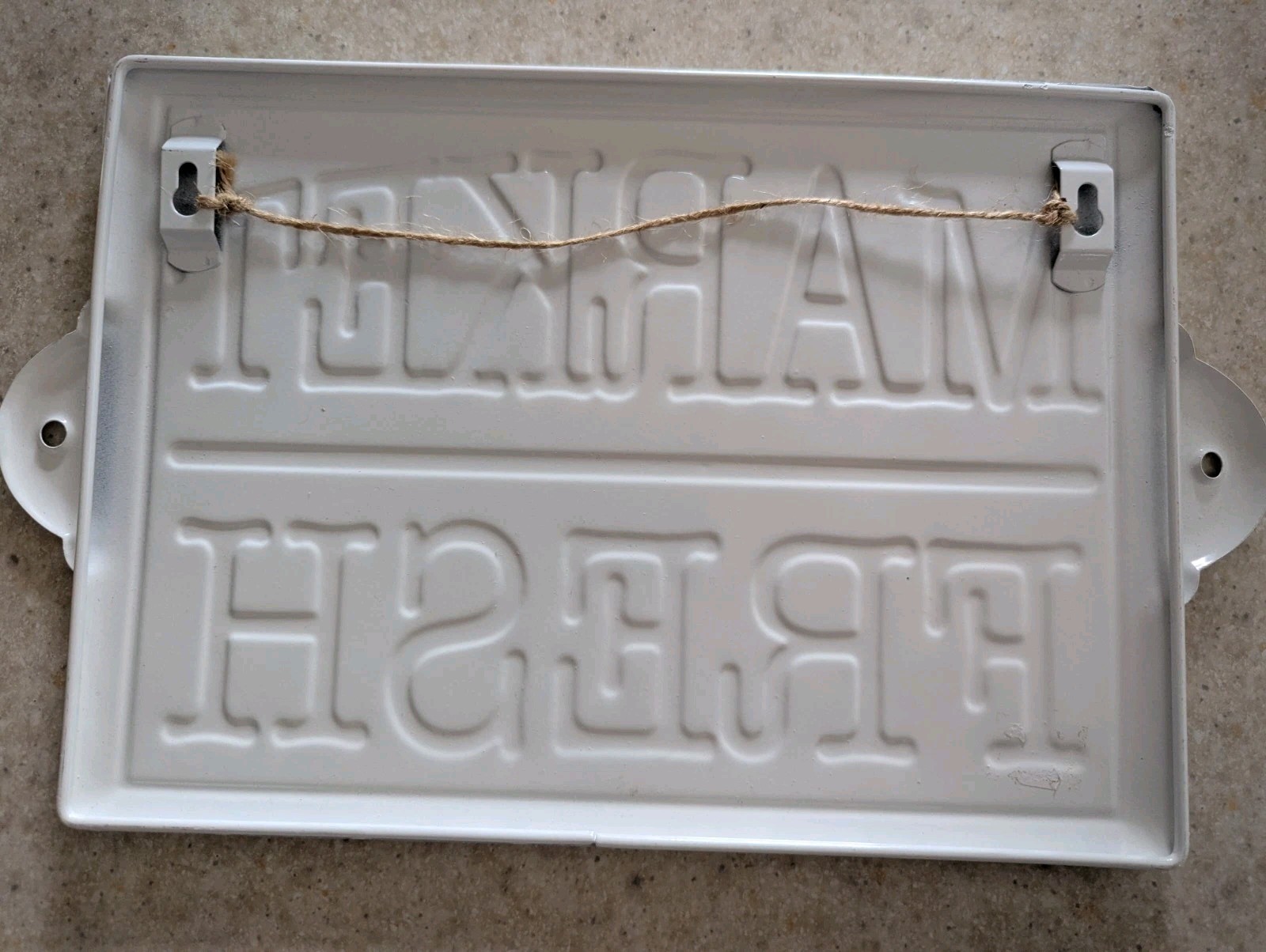 MARKET FRESH Sign Black White Metal Vintage Enamel Style General Store 14″x8.5″