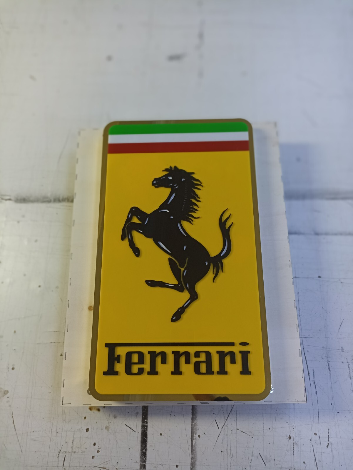 Ferrari Metal Wall Sign Decor – Ferrari Dealership Sign – 27.5 inc