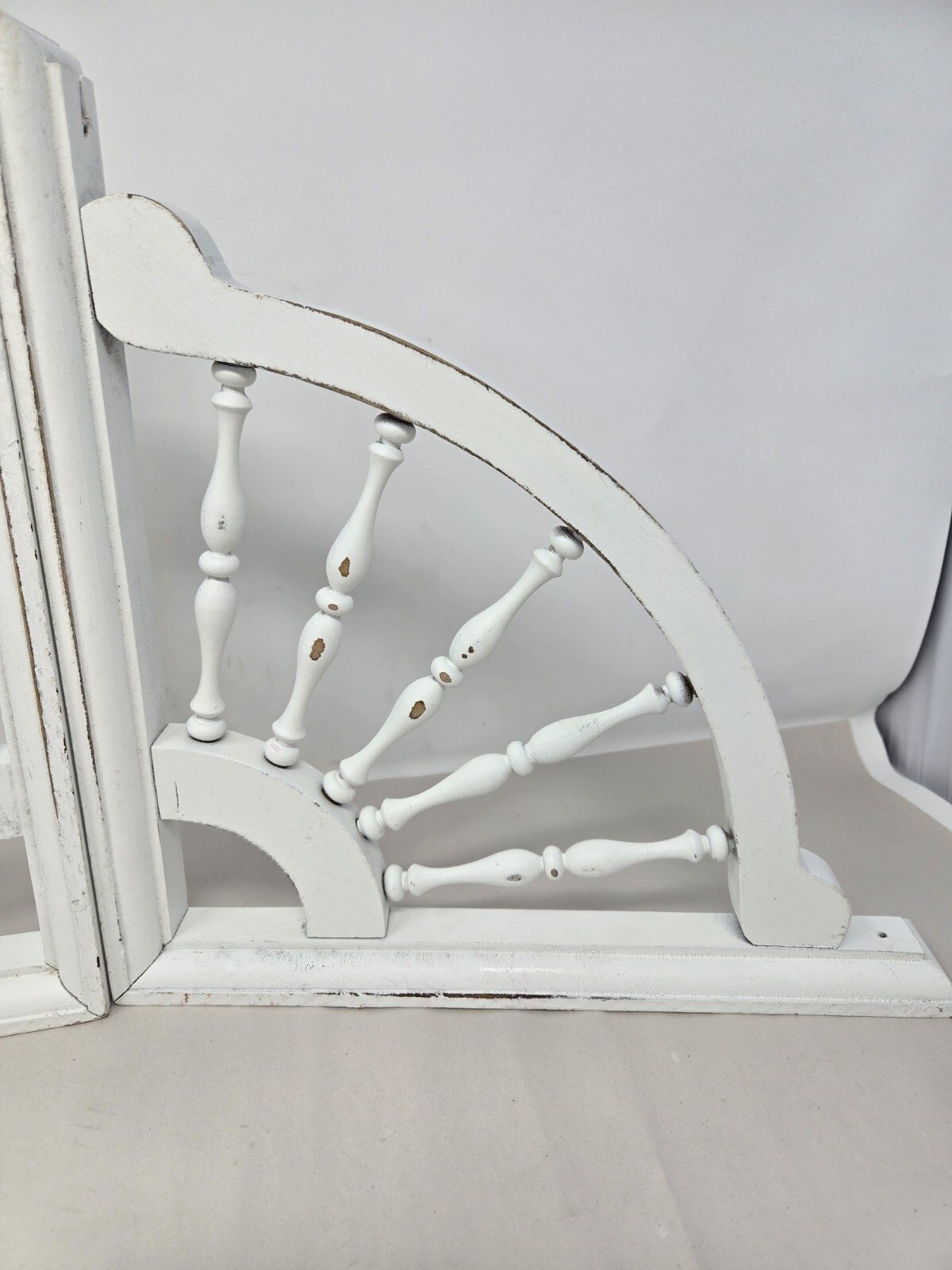Farmhouse White-Distressed Corbels Shelf Or Corner Decor 11.5 x 11.5 x 1.75
