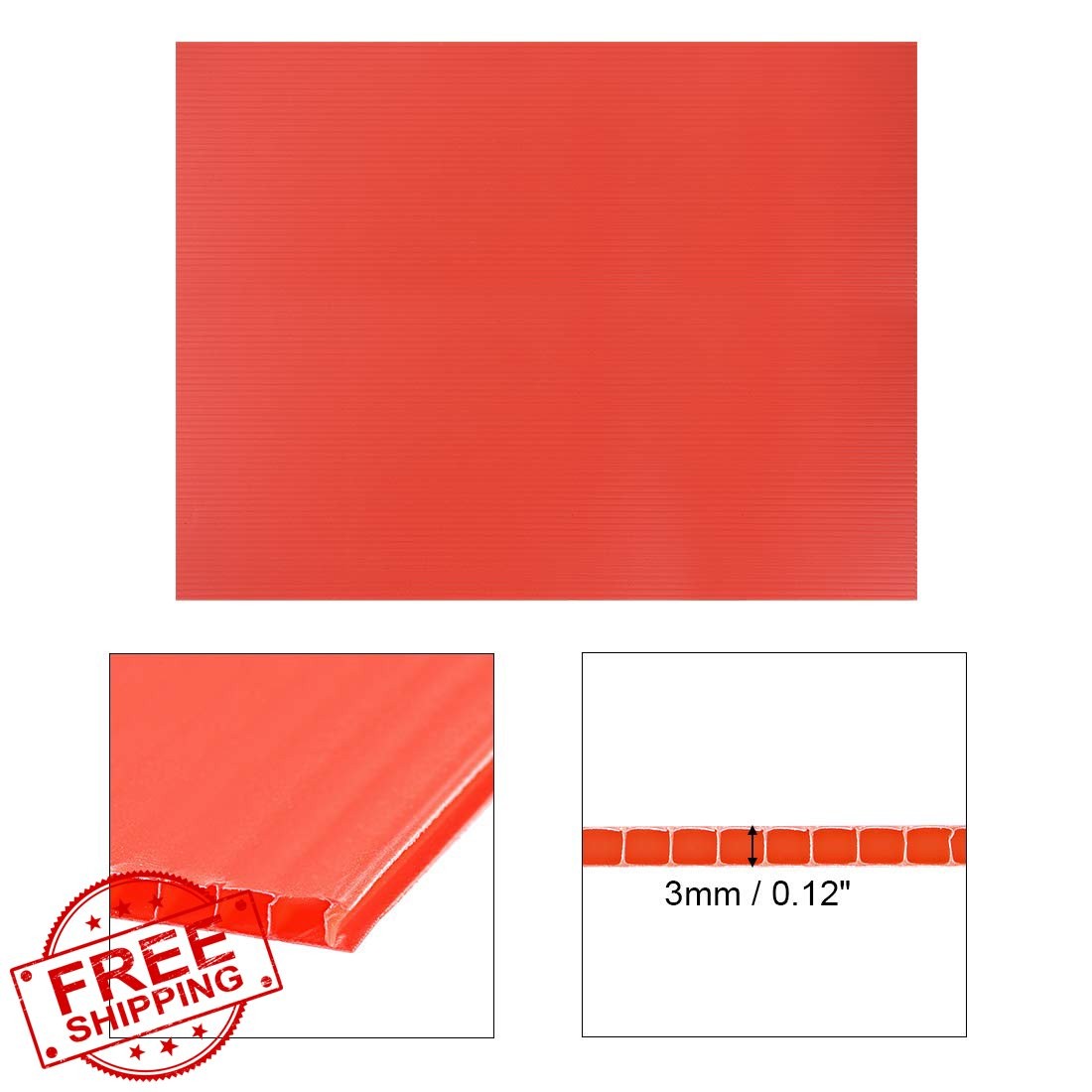 uxcell 12″x16″ Red Yard Signs 5pcs 3mm
