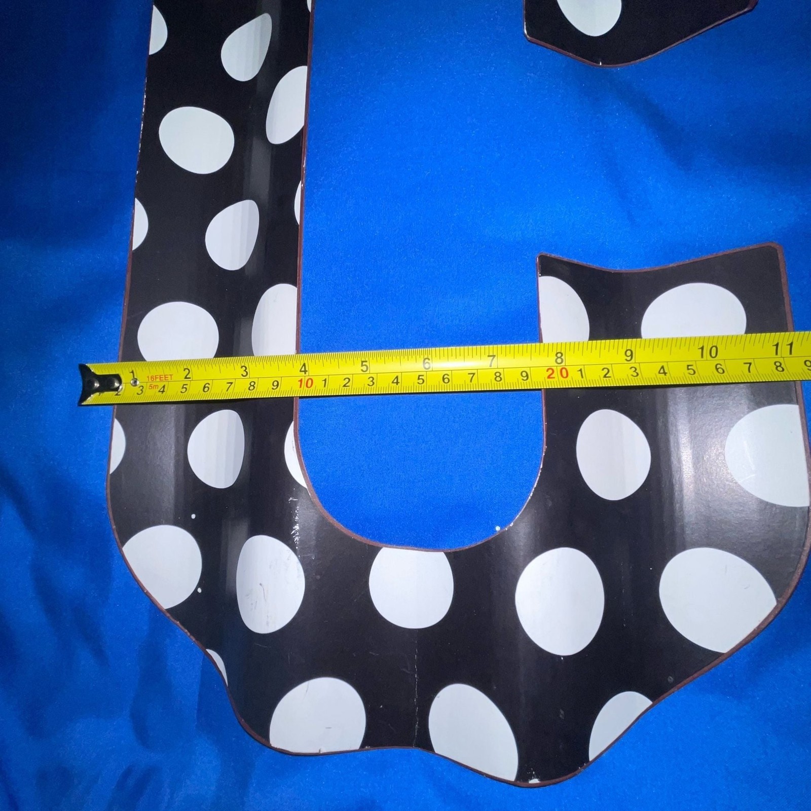 Hobby Lobby Black and White Polka Dot Corrugated Metal Letter C Wall Decor