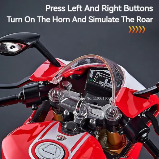 1:9 Kawasaki Ninja H2R Diecast Motorcycle Model Light Sound Alloy Toy Gift