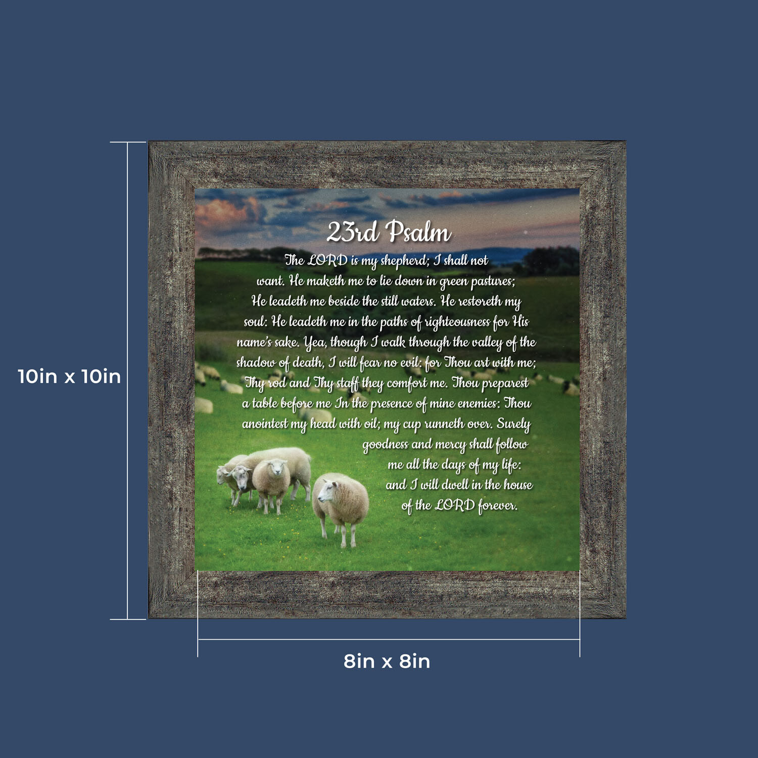 Psalm 23 The Lord is My Shepherd – Christian Wall Art, Bible Verse Decor