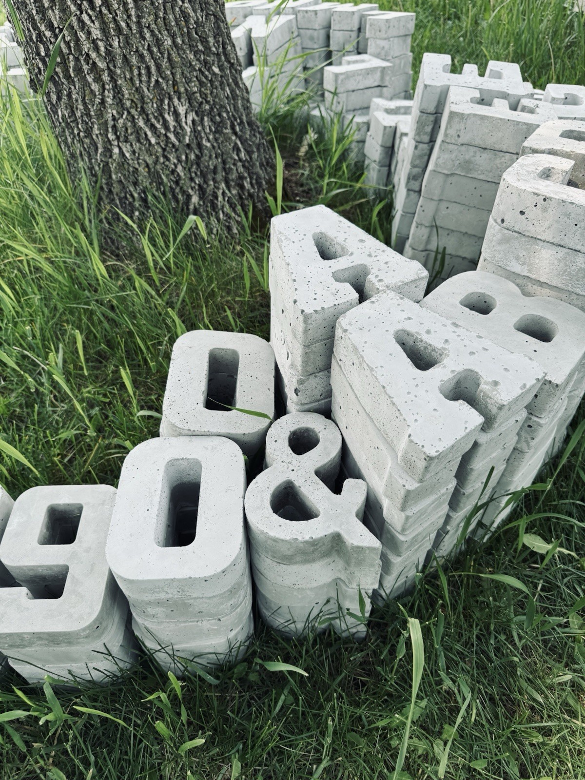 You Pick 10 Large Concrete Letters 6” Tall 1 5/8” Thick