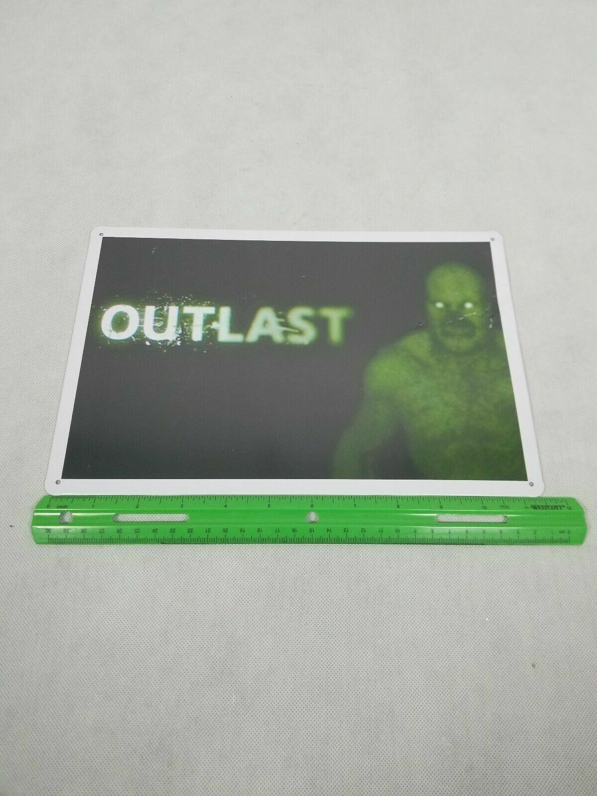 8×12″ Outlast Metal Sign Damaged Please See Pictures