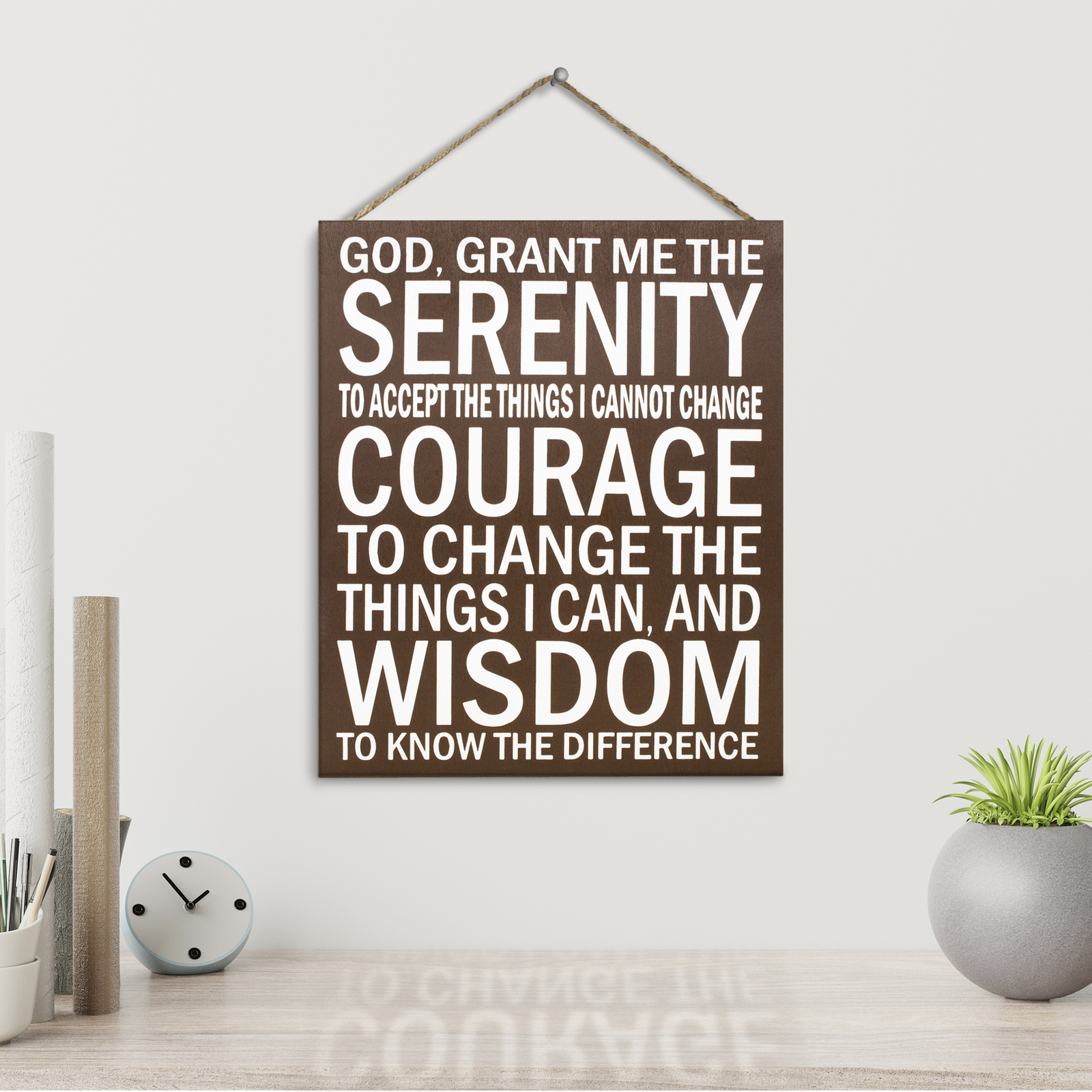JennyGems Serenity Prayer Sign Serenity Prayer Plaque, Sobriety Gifts for Women