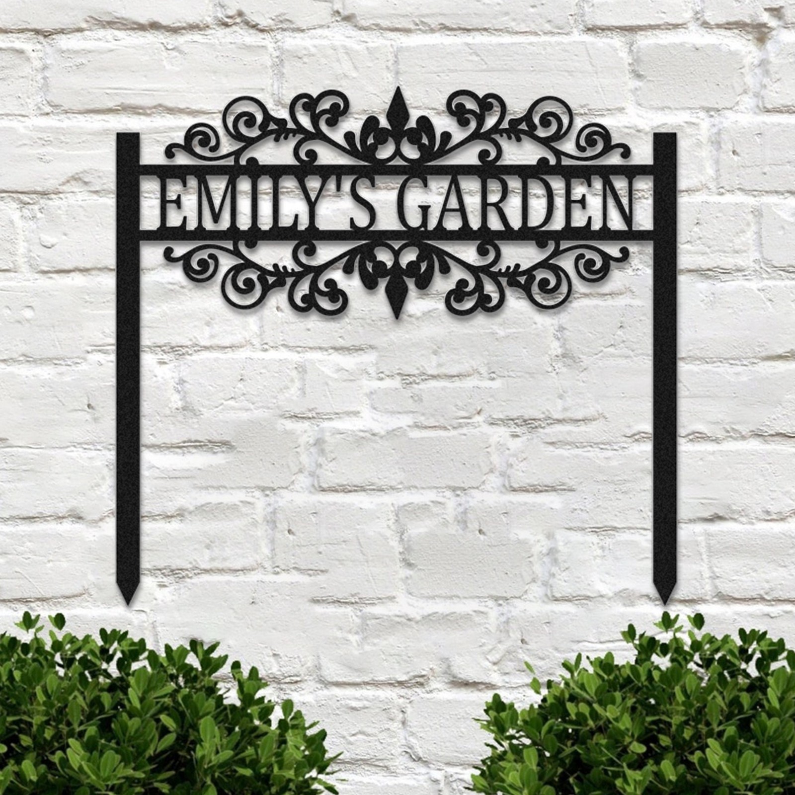 Custom Metal Garden Sign,Metal Garden Stake Sign, Personalized Metal Home Garden