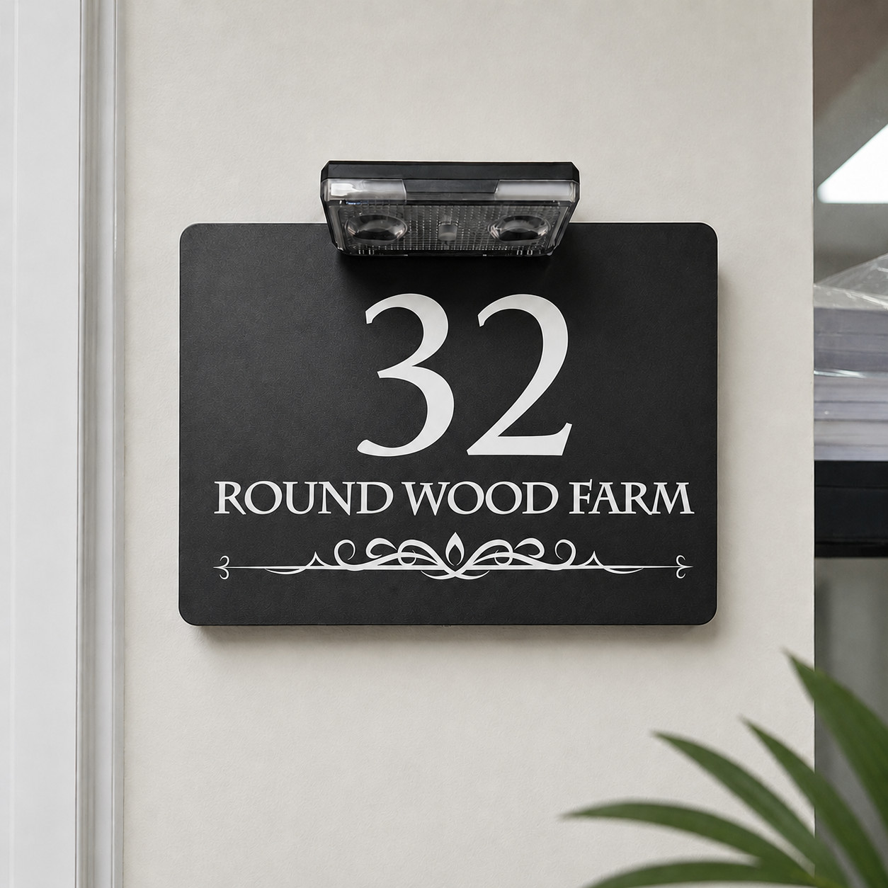 Extra Bright Solar LED House Number Signs Personalised Illuminated Door Plaques