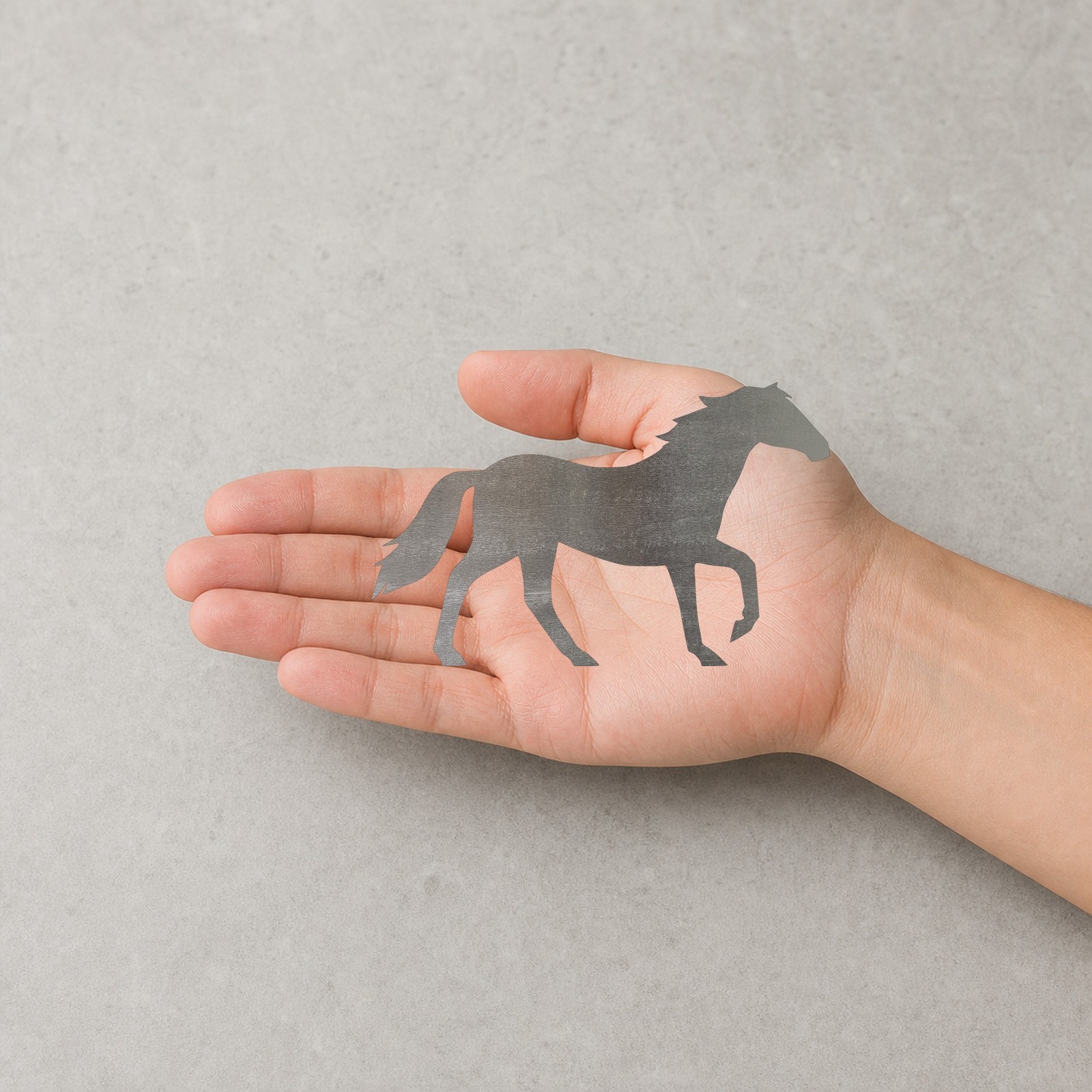 Horse 1 Steel Cutout Shape, Raw Metal Wall Art and Craft Supply