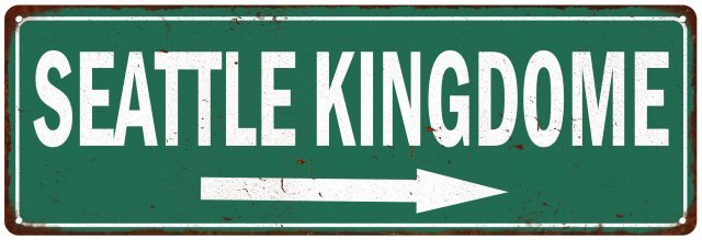 Seattle Kingdome Vintage Look Ballpark Baseball Metal Sign 106180073011