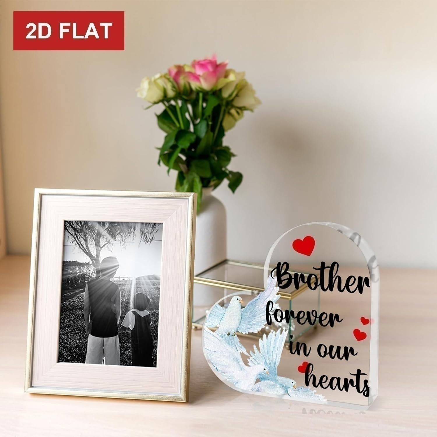 Heart-Shaped ‘Best Friend’ Acrylic Plaque Friendship Gift & Home Decoration Gift