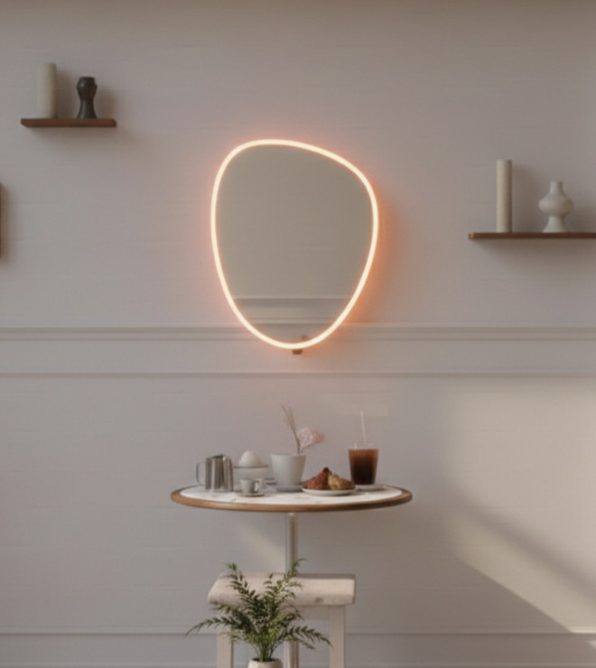 Personalized Mirror Neon Sign | LED Mirror Wall Sign | Neon Mirror Vanity Sign