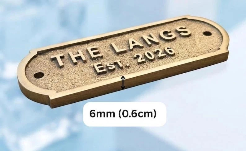 Personalized Brass Plaque – Ideal for Recognition Plaques, Name Plates, and sign