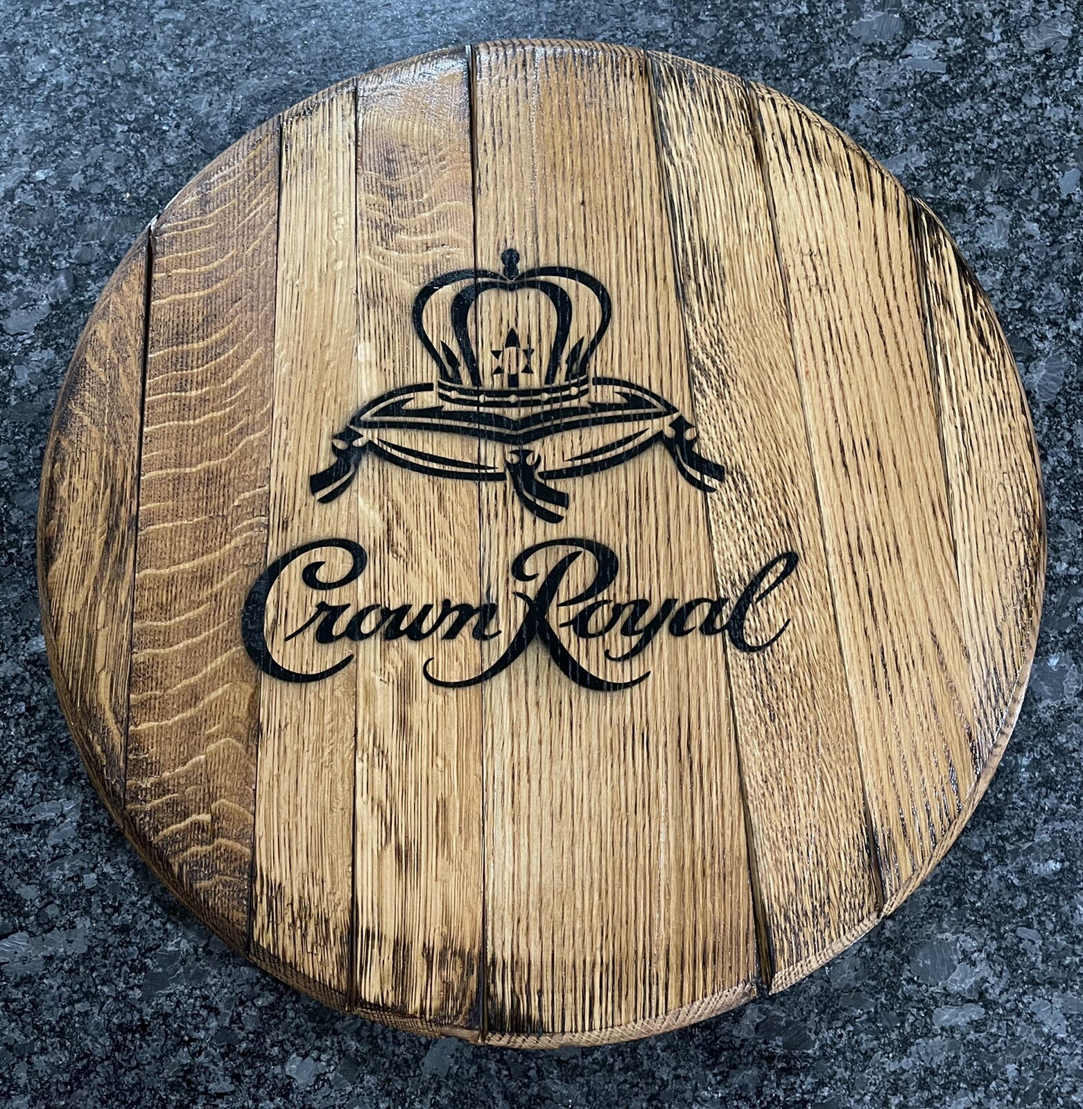 Bar Decor (Crown Royal) Authentic Kentucky Bourbon Whiskey Barrel Lid