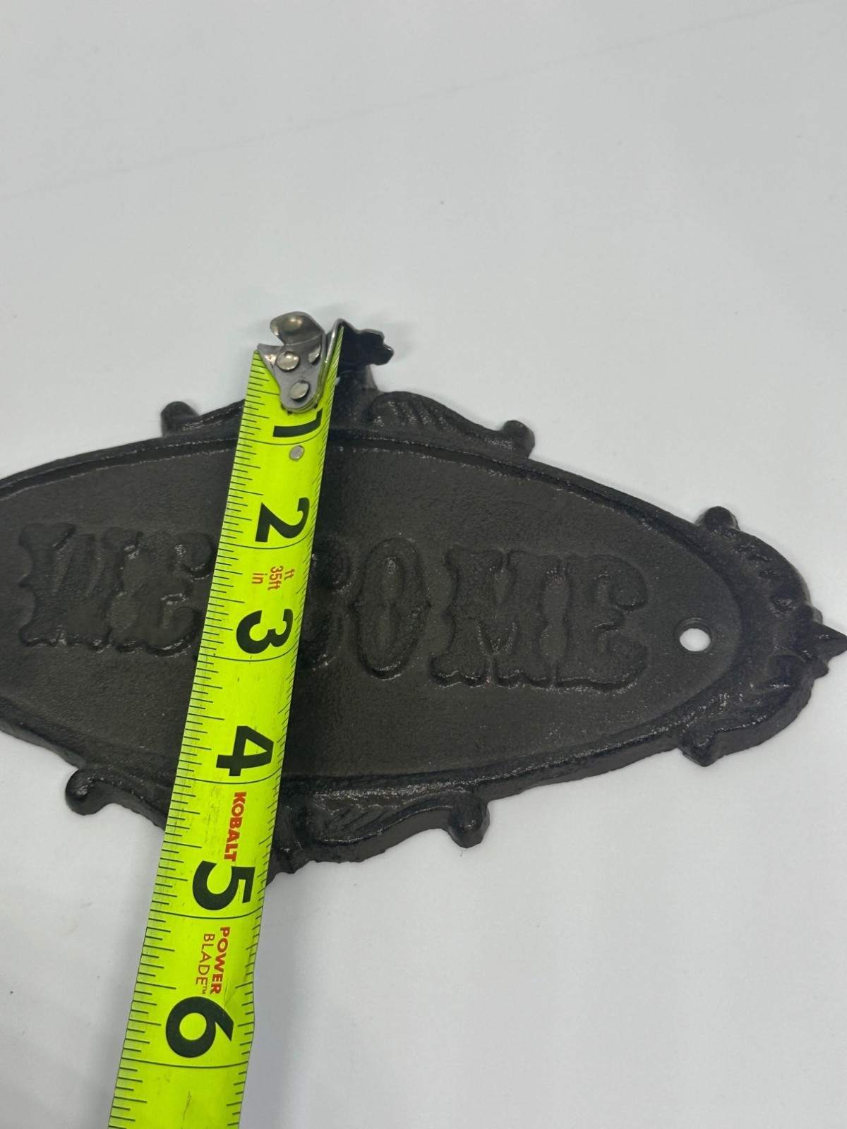 NWT Ashland Cast Iron Welcome Wall Plaque Sign Farmhouse Rustic Home Decor 5×8