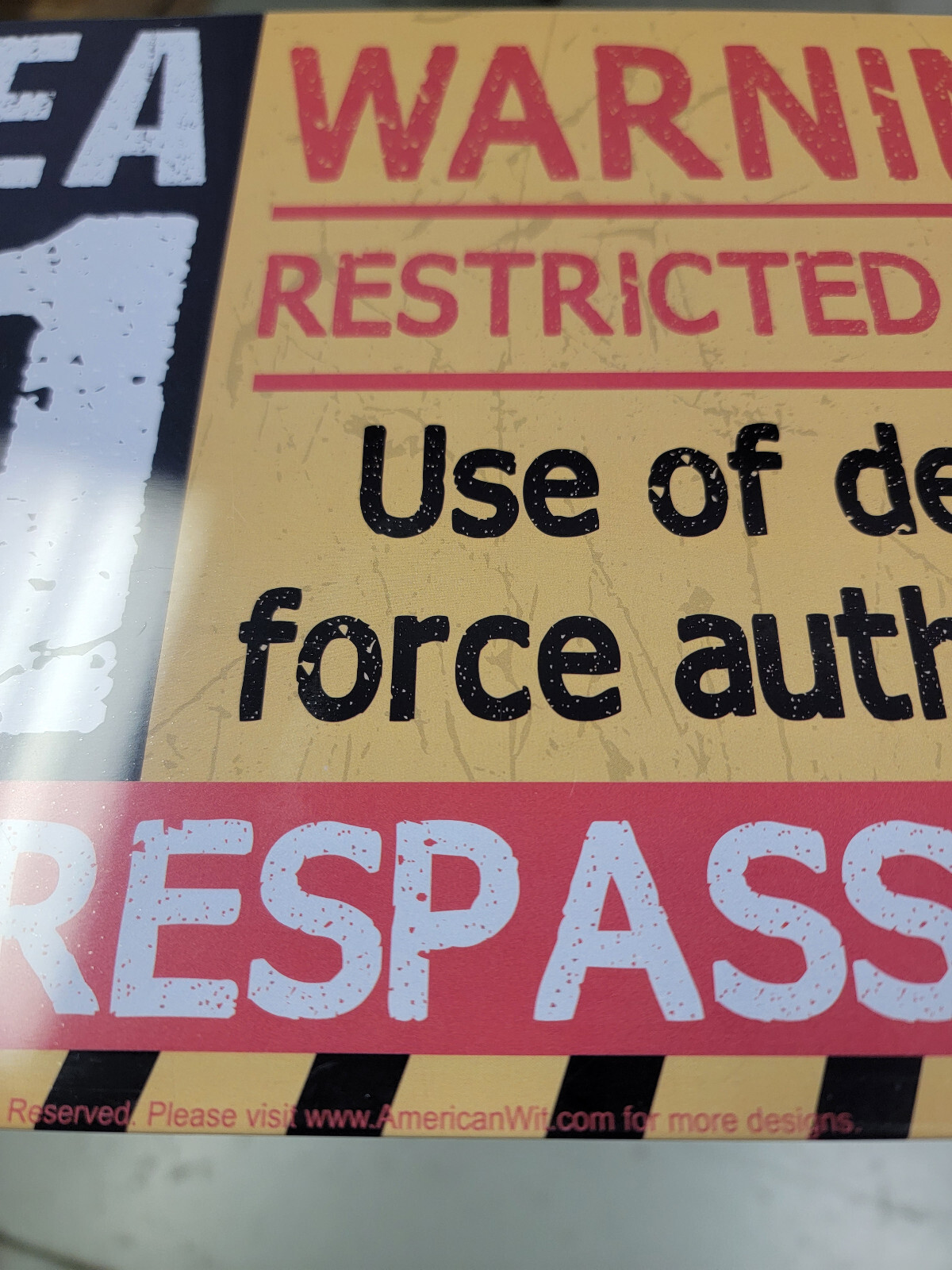 8″ x 12″ Metal Tin Sign (Area 51 – Warning Restricted Area) No Trespassing Sign