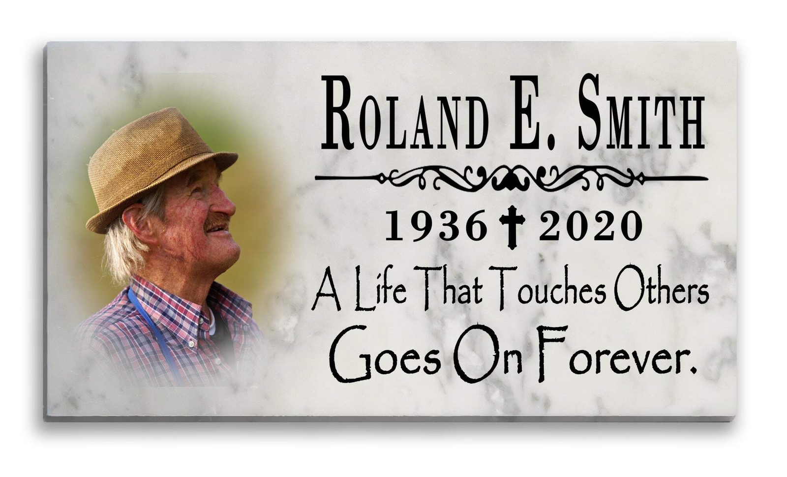 Photo Memorial Stone Loved One Loss Gift with Custom Picture – A Life That Touch
