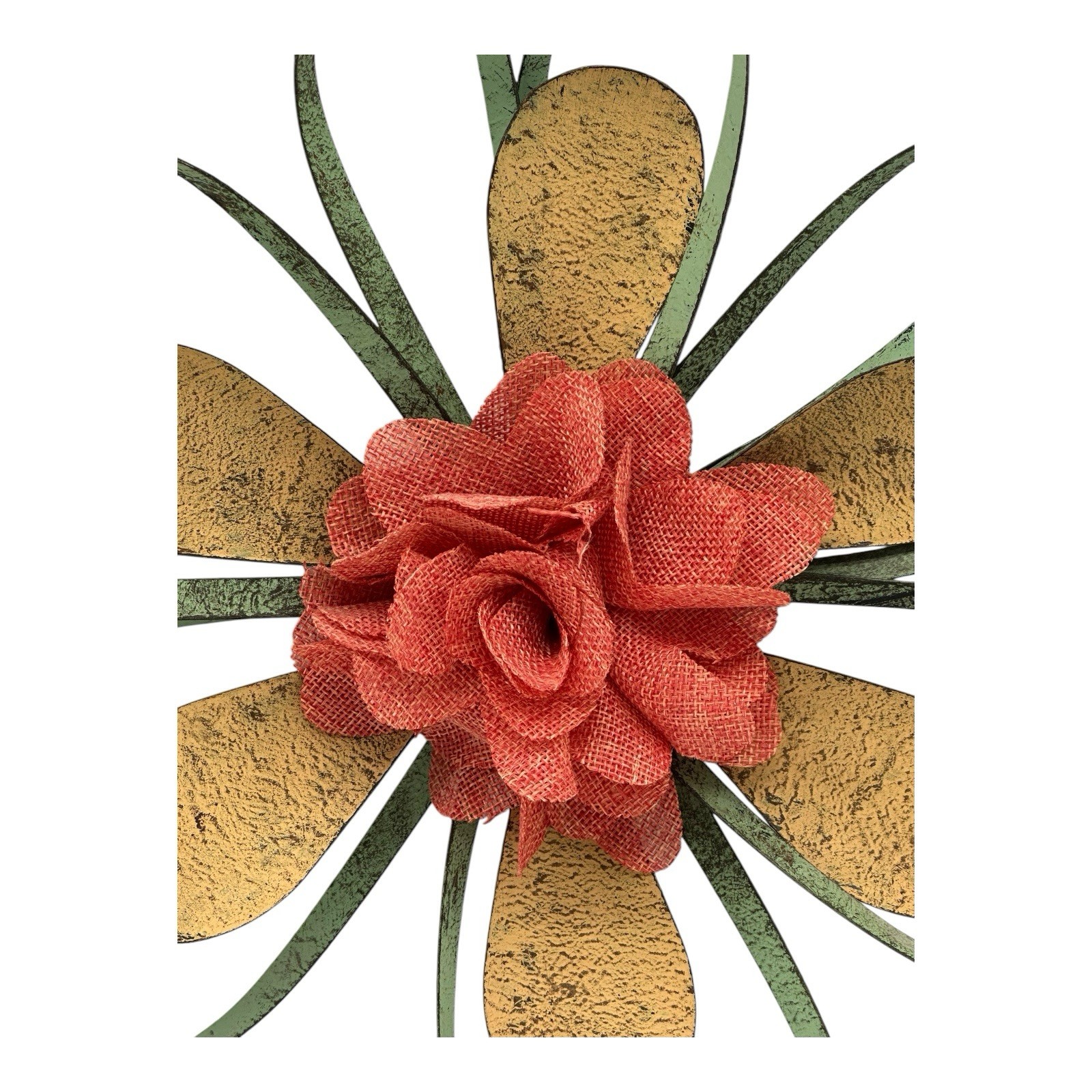 Multi Colored Metal Flower Wall Art Decor Hanging Indoor Home 16” x 16” x 3”