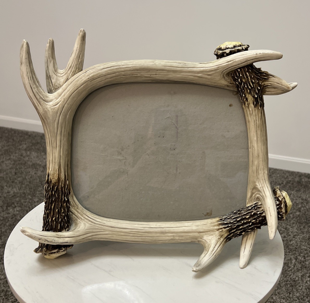 Rivers Edge 8×10 Picture Frame Rustic Resin Antler Cabin Hunting Outdoors Deer