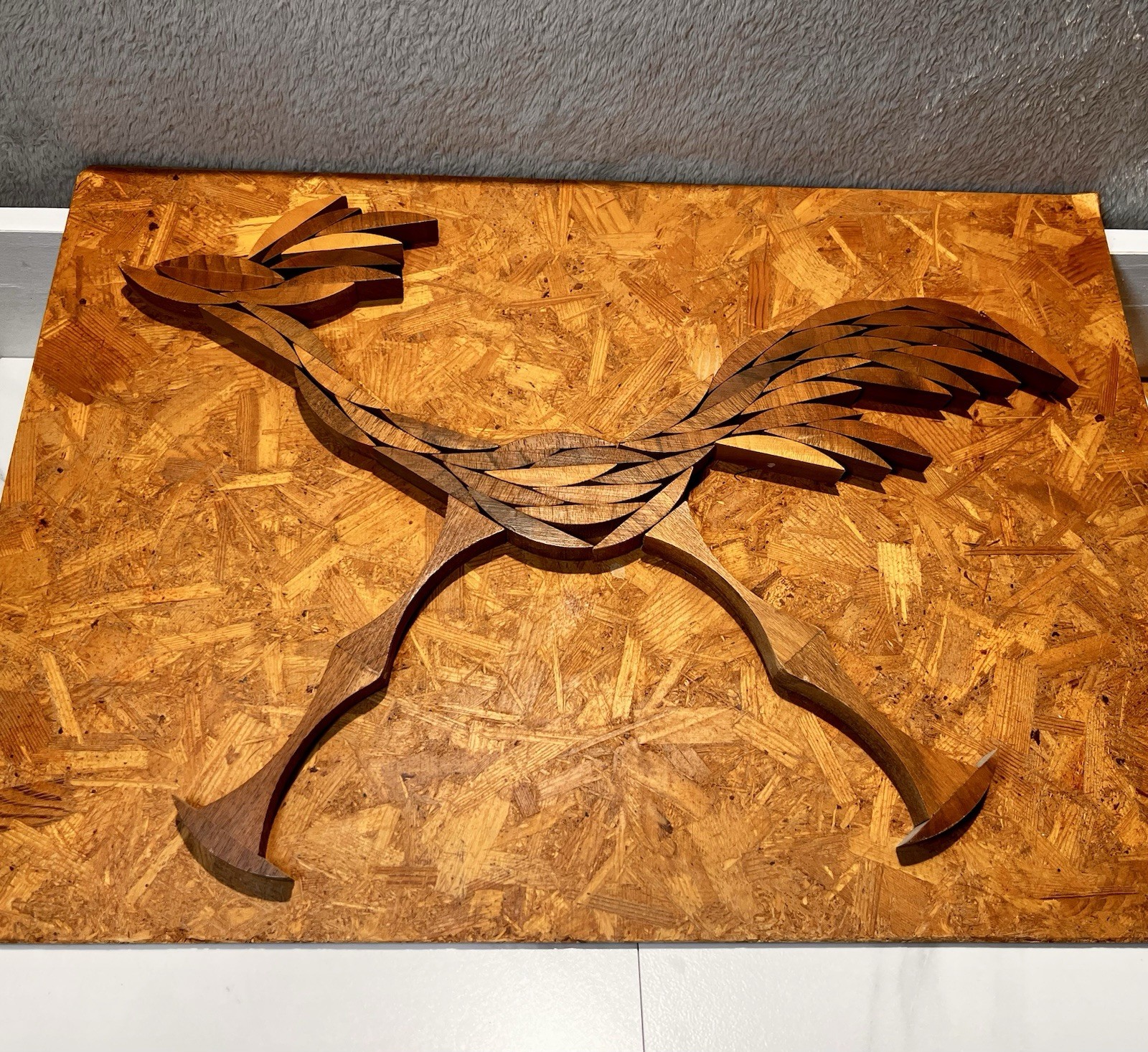 Decorative Wooden Road Runner Desert Hanging Picture Pine Wood Southwest Crafted