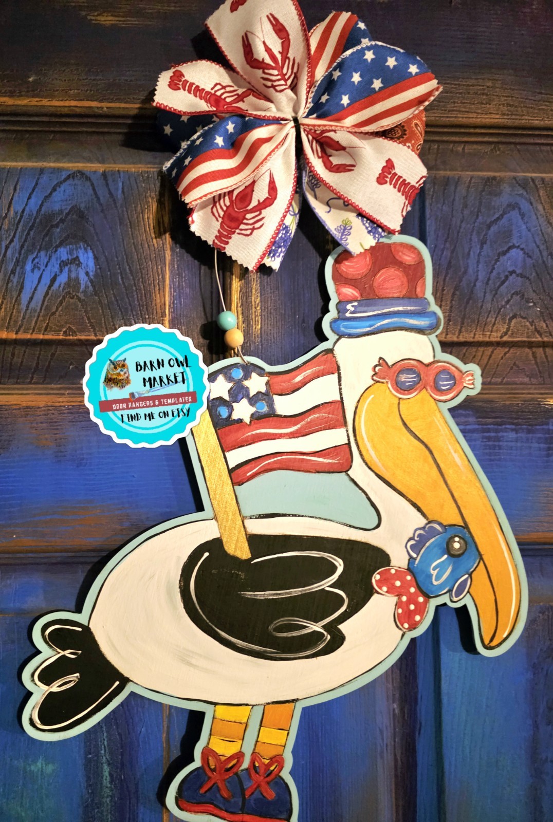 Pelican Patriotic Door Sign