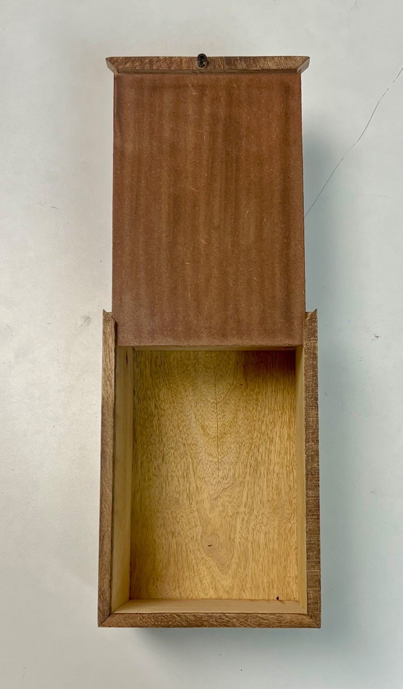 Handmade Walnut Wood Cremation Urn Patriotic Eagle and American Flag – 9.5×6.5×5