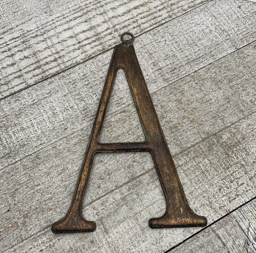 Antique Gold Metal “ A” Letter