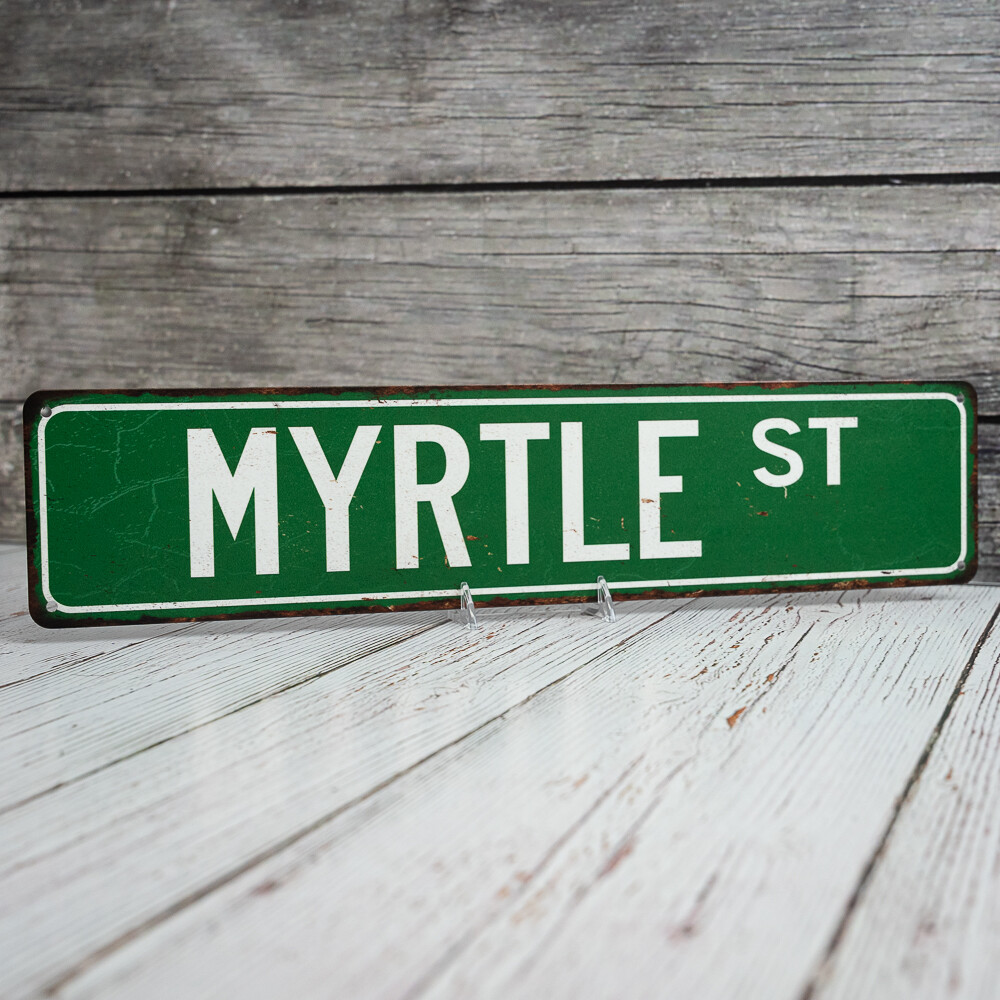 Personalized Green Street Sign Metal 4×18 104180001001