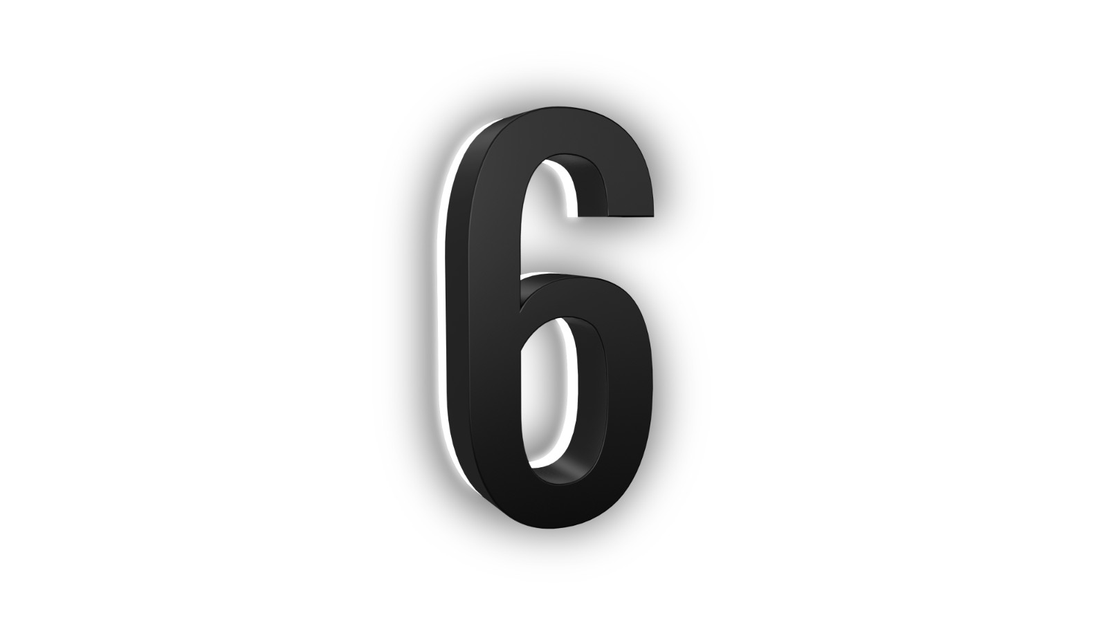 5″ ABS-Polymer Backlit LED 5000K Illuminated Address Numbers, Modern Look Number
